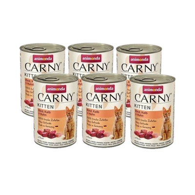 Animonda Cat Carny Kitten Beef, Veal & Chicken 6x400g