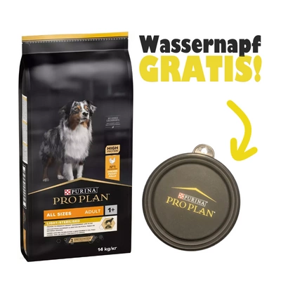 PRO PLAN Light Sterilisiert Alle Größen Adult Huhn-reiches Hundefutter 14kg + Wassernapf GRATIS!