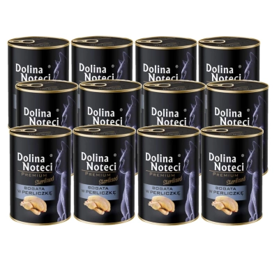 DOLINA NOTECI Premium für sterilisierte Katzen reich an Perlhuhn 12x400g