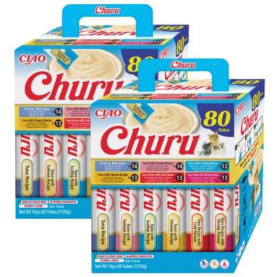 INABA Churu für Katzen – mit Thunfisch mischen 2x(80x14g)