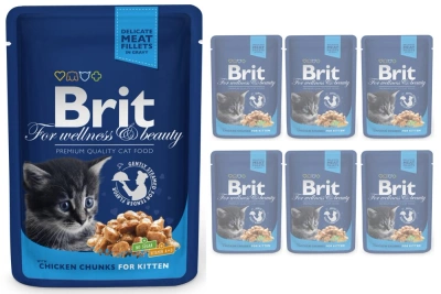 Brit Premium Kitten mit Huhn in Sauce 6x100g