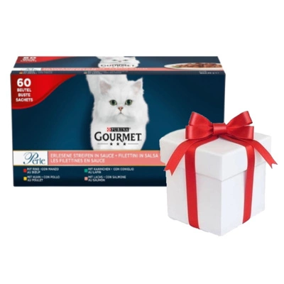 Purina Gourmet Perle Katzenfutter 60 x 85 g + Überraschung für die Katze GRATIS!