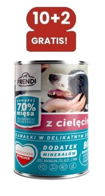 Frendi-Stücke in weicher Soße mit Kalbfleisch 10x400g + 2x400g GRATIS!