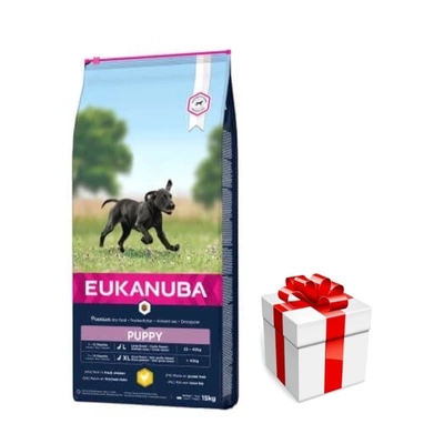 Eukanuba Puppy&Junior Große Rassen 15kg + Überraschung für den Hund