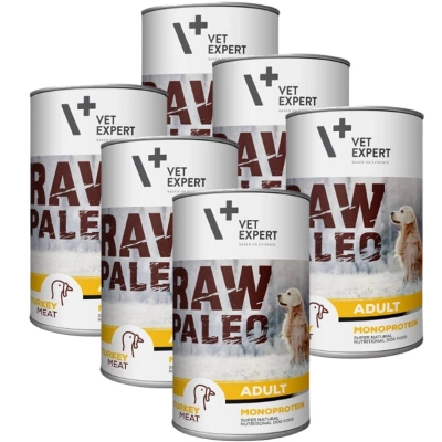 VETEXPERT Rohes Paleo Truthahn für Erwachsene 6x400g