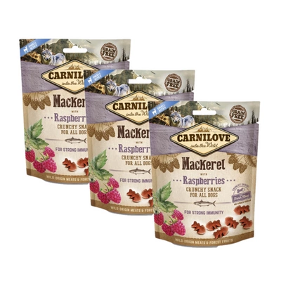 Carnilove Crunchy Snack, Makrele und Himbeere 3x200 g