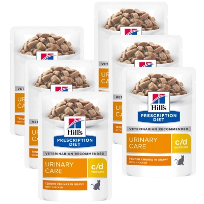HILL'S PD Prescription Diet Feline c/d Multicare Huhn 6x85g-Beutel