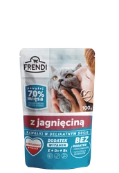 Frendi-Stücke in weicher Soße mit Lamm 100g