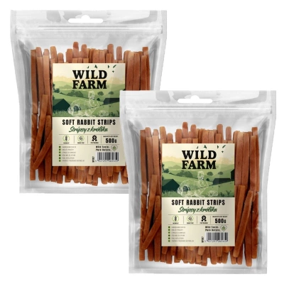 WILD FARM Kaninchenstreifen 2x500g Hundeleckerli