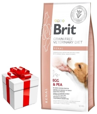 Brit Grain Free Veterinary Diets Dog Renal Egg & Pea 12kg + Überraschung für den Hund GRATIS!