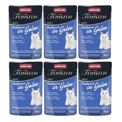 ANIMONDA Vom Feinsten Raffinesse Huhn mit Lachs in Gelee 6x85g