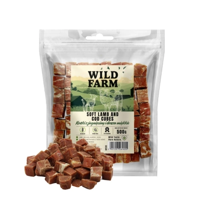 WILD FARM Lamm- und Kabeljauwürfel soft 500g Hundeleckerli