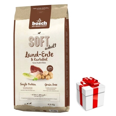 BOSCH Soft Adult Ente & Kartoffeln 12,5kg + Überraschung für den Hund