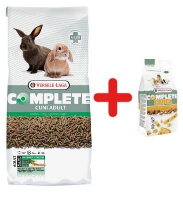 VERSELE-LAGA Cuni Adult Complete 8kg Kaninchenfutter + Delikatesse mit Käse 50g