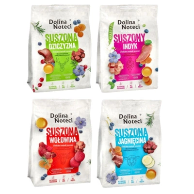 DOLINA NOTECI Premium-Mix an Geschmacksrichtungen – Trockenfutter für Hunde, 4 x 3 kg