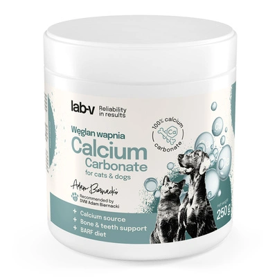 Lab-v Calciumcarbonat – Natürliche Calciumquelle für Hunde und Katzen 250 g