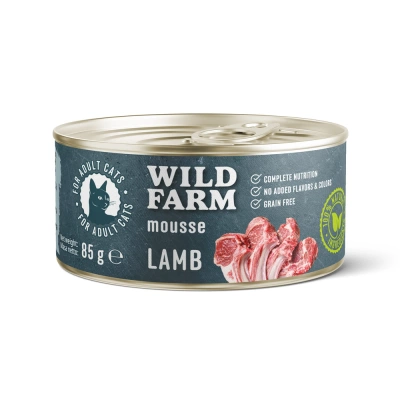 WILD FARM Mousse Lamm 85g – getreidefreies Mousse für Katzen