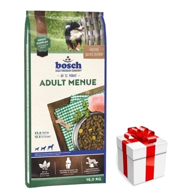 BOSCH Adult Menue Geflügel 15kg + Überraschung für den Hund