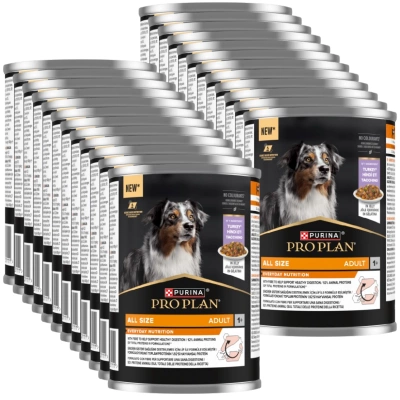 PRO PLAN Everyday Nutrition Adult Hundefutter, reich an Truthahn in Gelee, 24x400 g
