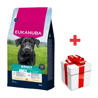 EUKANUBA Adult Huhn großer Rassen, 15 kg + Überraschung für den Hund