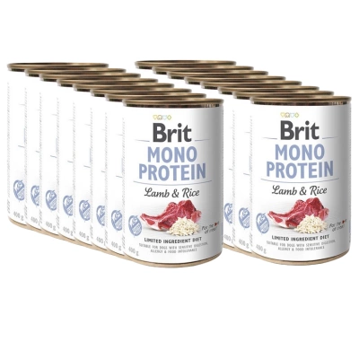 Brit Mono Protein with Lamb & Rice 18x400g
