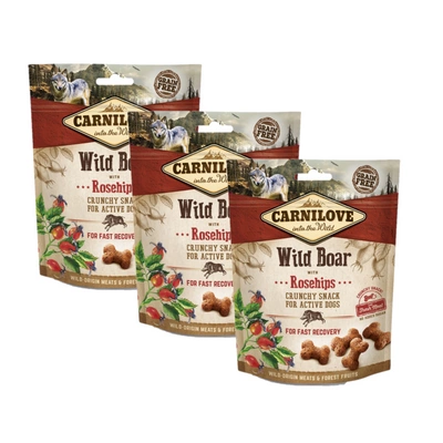 Carnilove Crunchy Snack, Wildschwein und Hagebutten 3x200 g