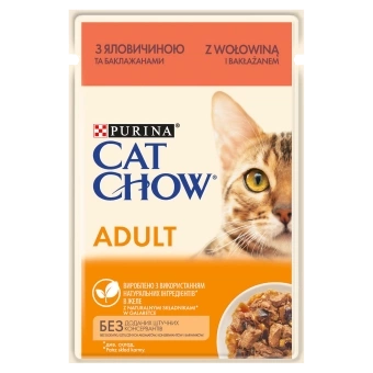 Purina Cat Chow Adult Rindfleisch mit Aubergine 85g