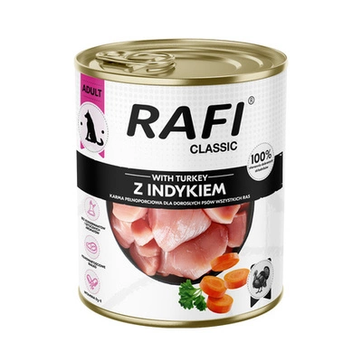 DOLINA NOTECI Rafi Classic Nassfutter für Hunde mit Truthahn 800 g