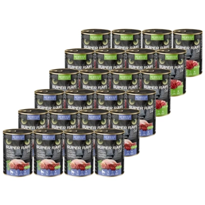 DOLINA NOTECI Super Rafi Katzen-P&F-Mix aus Geschmacksrichtungen 24 x 400 g