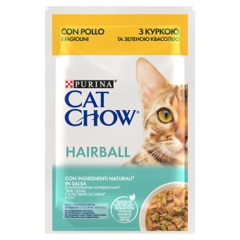 Purina Cat Chow Hairball Hähnchen und grüne Bohnen in Soße 85g