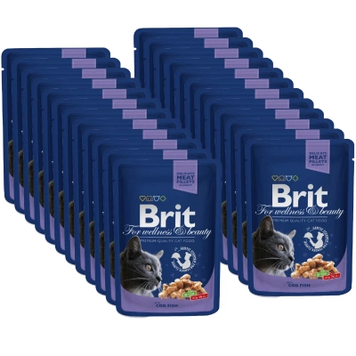 Brit Premium Cat Adult Kabeljau 24x100g