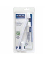 VIRBAC Dental Kit für Hunde (Paste + Zahnbürste) 70g