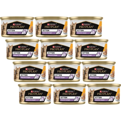 PRO PLAN Kitten Mousse mit Huhn Nassfutter für Kätzchen 12x85 g