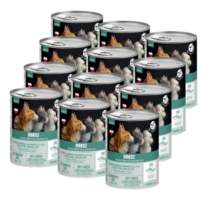 PetRepublic Brocken in Sauce mit Kabeljau 12x400g für Katzen