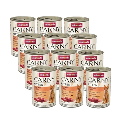 Animonda Cat Carny Kitten Beef, Veal & Chicken 12x400g