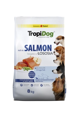 Tropidog Premium Adult Kleine Rassen Lachs mit Reis 8kg