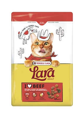 VERSELE-LAGA Lara Adult Beef 1,9 kg - Rindfleischgeschmack-Futter für ausgewachsene Katzen