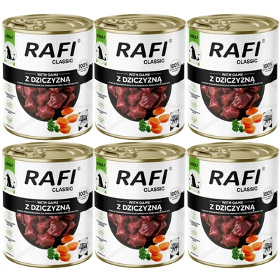 DOLINA NOTECI Rafi Classic Nassfutter für Hunde mit Wild 6x800g