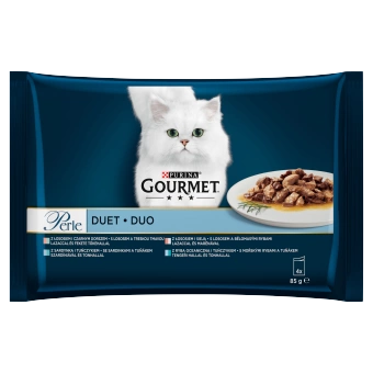 GOURMET Perle Adult Katzenfutter Meat Duet 4x85g
