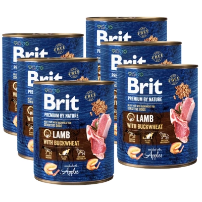 Brit Premium By Nature Lamb With Buckwheat 6x800g