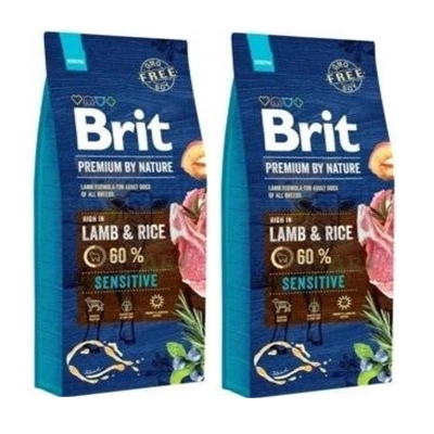 Brit Premium By Nature Sensitive mit Lamm & Reis 2x15kg