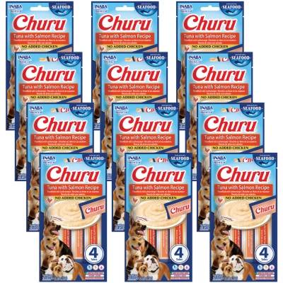 INABA Dog Churu (Fischbasis) Lachs Vegeta 12x(4x14g)