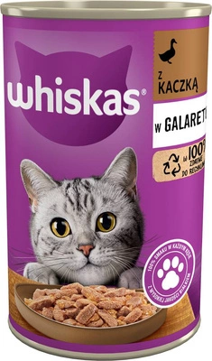 WHISKAS Katzennassfutter 1+ mit Ente & Gelee 400g