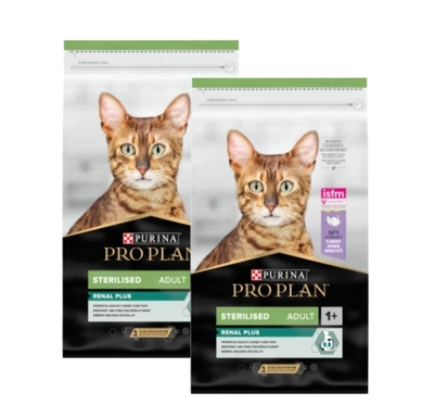 PRO PLAN Sterilisiertes Nieren-Truthahn-reiches Katzenfutter 2x10kg
