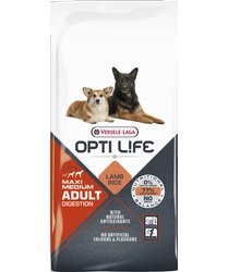 Versele-Laga Opti Life Adult Verdauung Medium&Maxi Lamm mit Reis 12,5kg