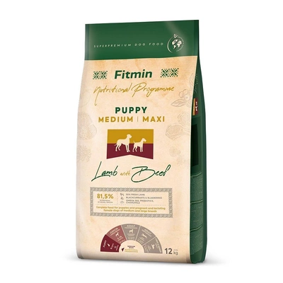 FITMIN Medium Maxi Puppy Lamm&Fleisch 2x12kg