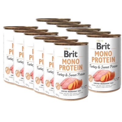 Brit Mono Protein mit Pute und Süßkartoffeln 12x400g