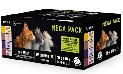 PetRepublic Nassfutter für Katzen in feiner Sauce 40x100g