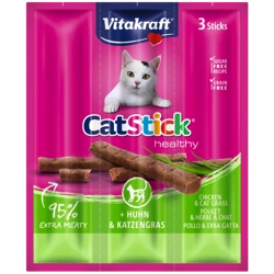 Vitakraft Cat Stick Mini Kabanosy mit Huhn und Gras 3x18g