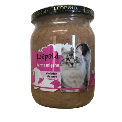 Leopold Fleischfutter mit Pute für Katzen 500g (Dose)